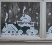 Как украсить окна на новый год
